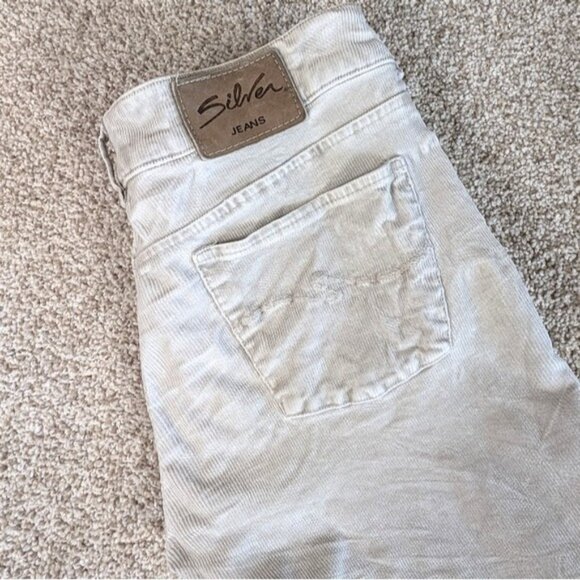 Silver Jeans Co. Corduroy Pants Bootcut Beige Casual Comfort Size 31 - Picture 1 of 11